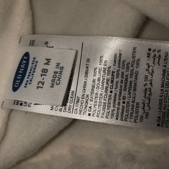 Old Navy Boys Sherpa Earflap Hat: 12-18mo - Picture 2 of 2